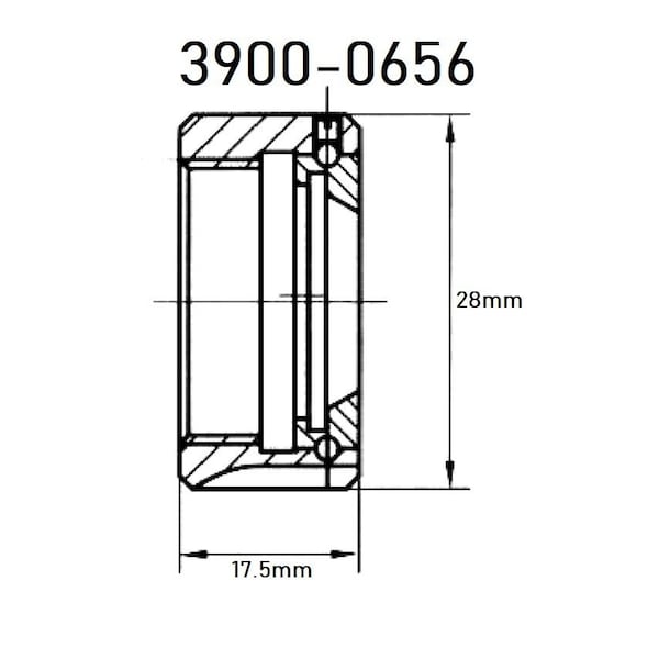 Hhip A-Type M22 X 1.5 ER-16 Bearing Type Collet Chuck Nut - 3900-0656