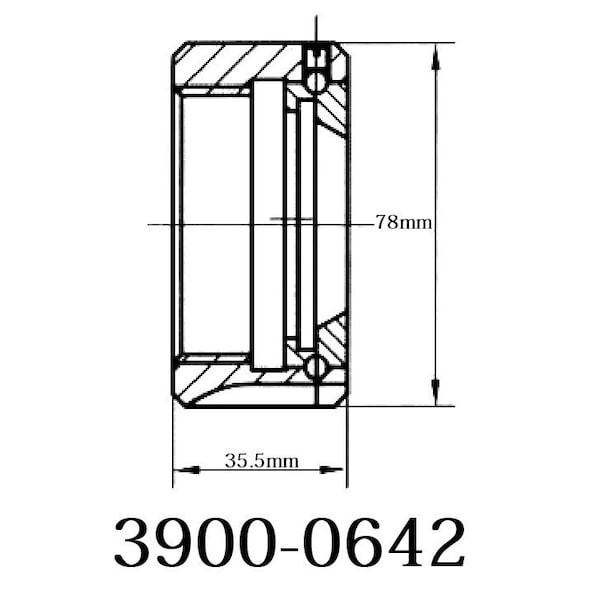 Hhip UM-Type M64 X 2 ER-50 Collet Chuck Nut - 3900-0642