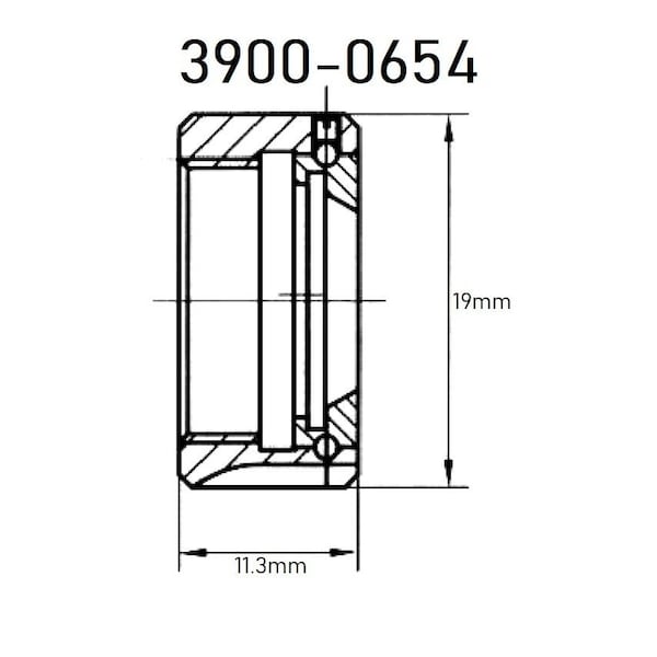 Hhip A-Type M14 X .75 Bearing Type ER-11 Collet Chuck Nut - 3900-0654