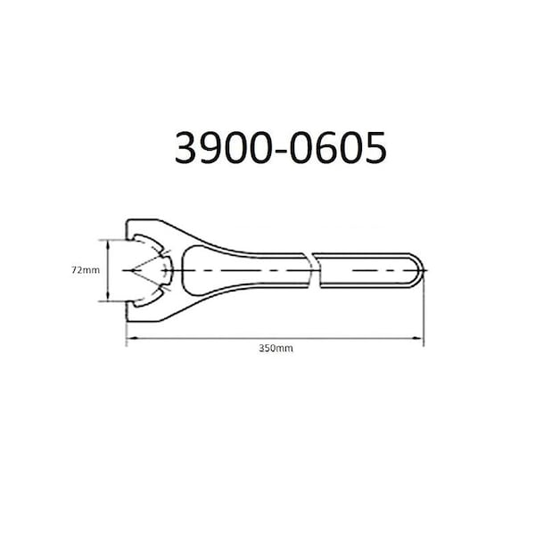 Hhip 72mm ER-50 Slotted Wrench For ER Chuck Nuts - 3900-0605
