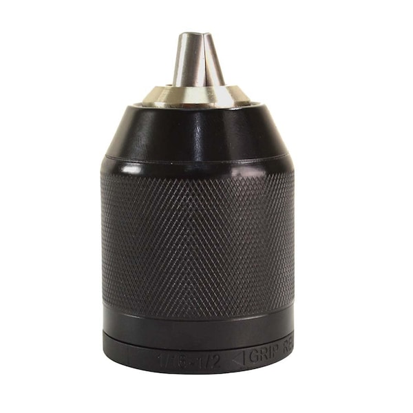 Superior Electric 1/16 Inch - 1/2 Inch Capacity Metal Single Sleeve Keyless Drill Chuck - 1/2 Inch x 20 UNF Mount - RV12M03