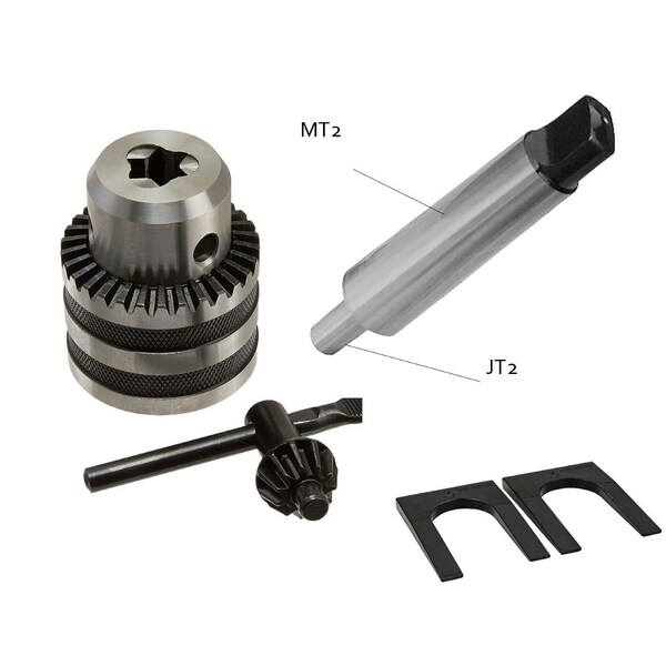 Hhip 3/8 in. JT2 Drill Chuck With Key, MT2 Arbor & JT2 Chuck Wedges - 9999-0025