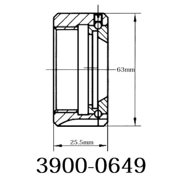 Hhip M50 X 1.5 Km Bearing Type ER-40 Collet Chuck Nut - 3900-0649