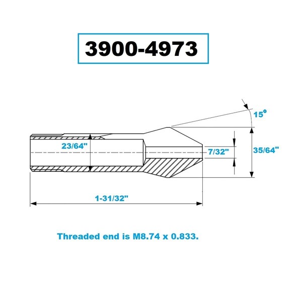 H & H Industrial Products W10 Collet 7/32" - 3900-4973