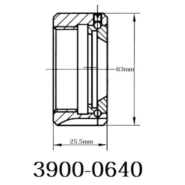 Hhip UM-Type M50 X 1.5 ER-40 Collet Chuck Nut - 3900-0640