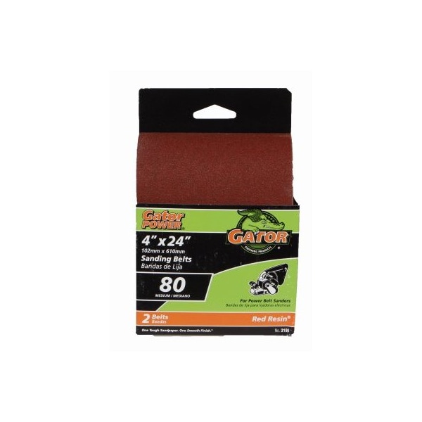 Gator Finishing 2PK 4x24 80G Cinturón de lija - 3186
