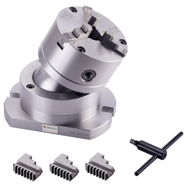 H & H Industrial Products Vertex 5" 3-Jaw 360 Degree Rotary Chuck - 3900-2350