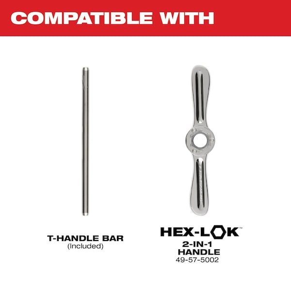 Milwaukee Tool Tap Collet for Taps up to 1/2 in� & T Handle Bar - 49-57-5001