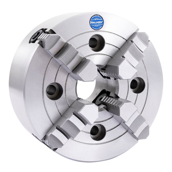 H & H Industrial Products Harlingen 8" 4-Jaw Independent Lathe Chuck Plain Back - 9713-1105