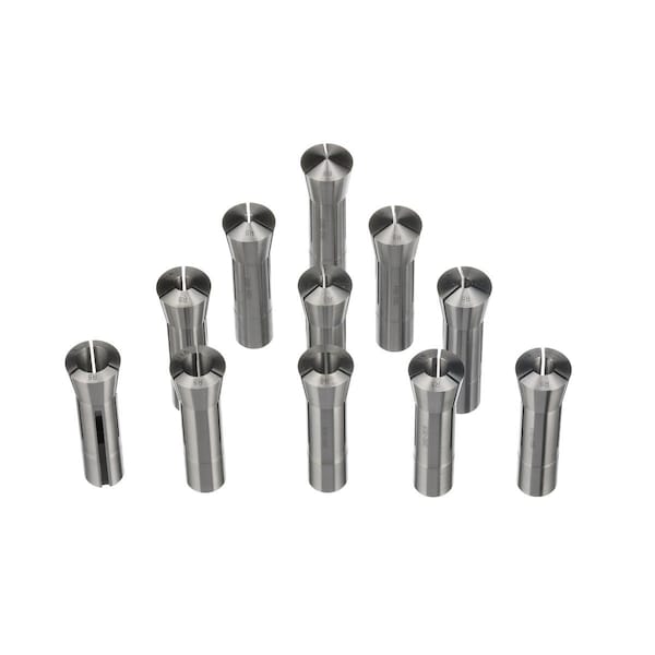 Hhip 11 Piece R8 Collet Set, T-Slot Cleaner & Collet & Tool Tray - 9999-0044