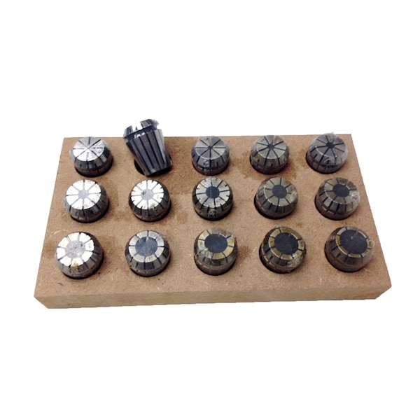 Hhip 1/16~5/8" ER25 15 Piece Spring Collet Set - 3900-5235