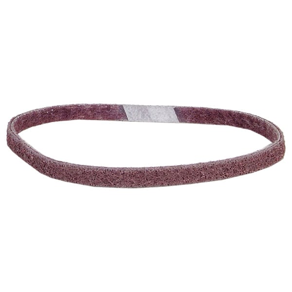 Banda de Lijado Norton Abrasives, 1/2 pulg W, 24 pulg L, Sin Tejido, Óxido de Aluminio, 120 Granos, Fino, Preparación Rápida, Granate - 66261008972