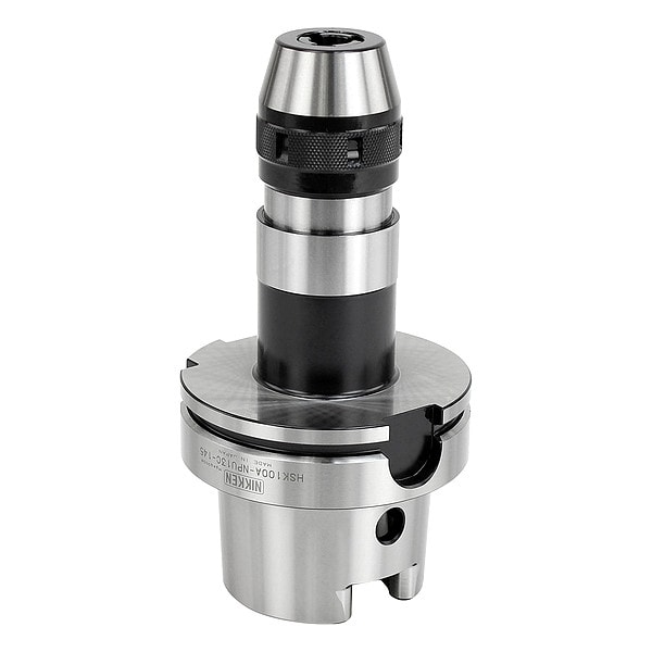 Lyndex-Nikken Keyless Drill Chuck 0.500" Cap., HSK100A Mount Size, Steel - HSK100A-NPU13C-145