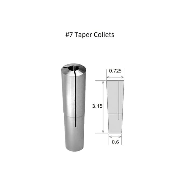 Hhip 1/2" Brown & Sharpe #7 Taper Round Collet - 3900-0977