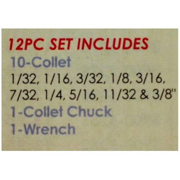 Hhip ER-16 3/4 X 6" Straight Shank Spring Collet Chuck Set - 3900-1675