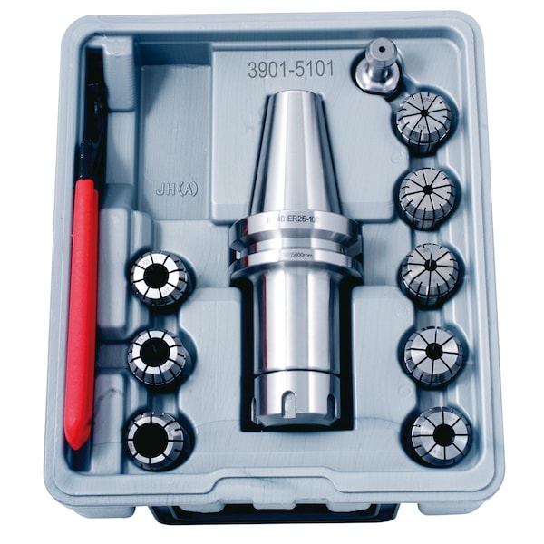 Hhip BT-40 ER-25 10 Piece Collet & Chuck Set - 3901-5101