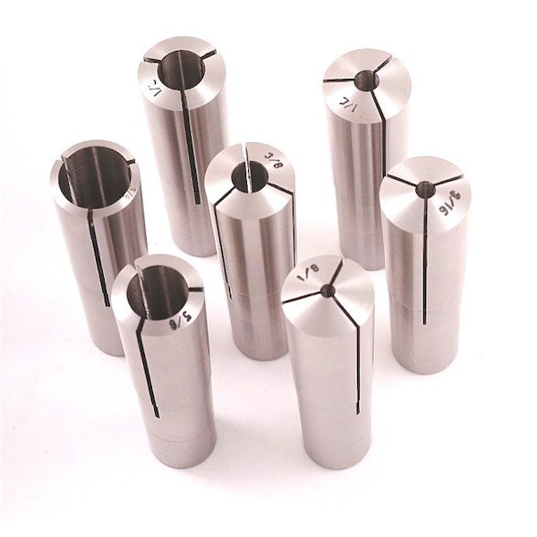 Hhip 7 Piece MT3 1/8-3/4" X 8ths & 3/16" Round Collet Set - 3900-0893