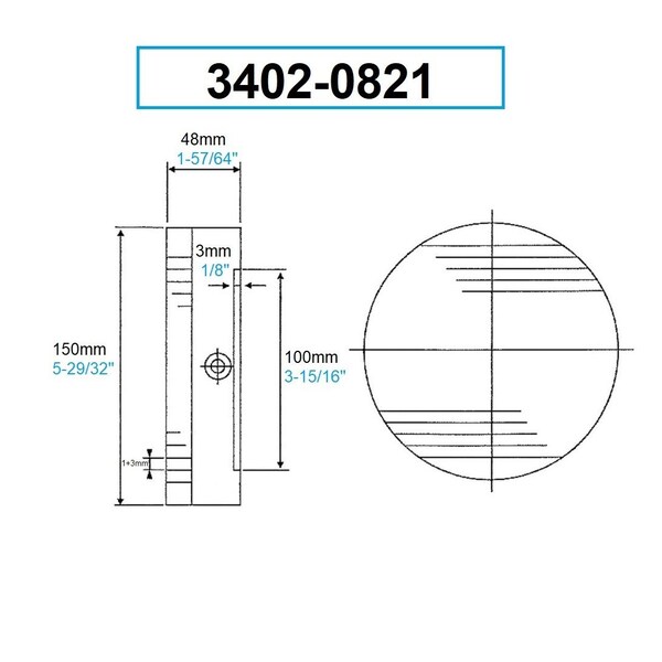 H & H Industrial Products 6" Standard Pole Round Magnetic Chuck - 3402-0821