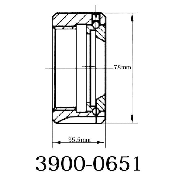 Hhip M64 X 2 Km Bearing Type ER-50 Collet Chuck Nut - 3900-0651