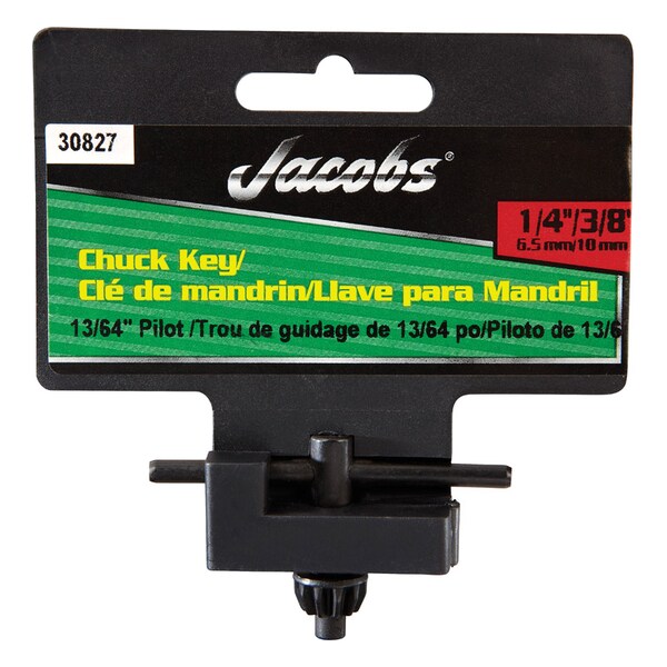 Jacobs Jacobs 1/4 to 3/8 in. X 13/64 in. Chuck Key T-Handle Steel 1 pc - 30827