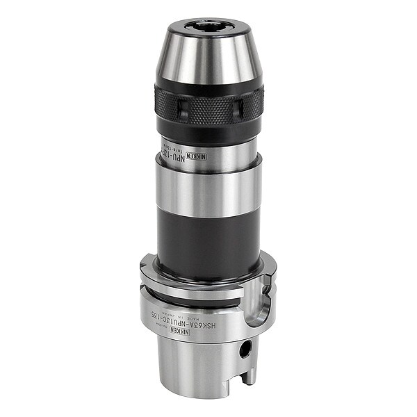 Lyndex-Nikken Keyless Drill Chuck 0.500" Cap., HSK63A Mount Size, Steel - HSK63A-NPU13C-135