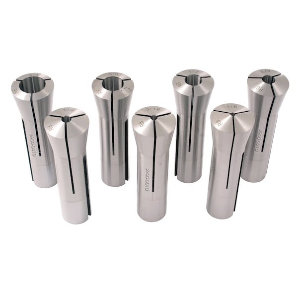 Hhip 7 Piece 1/8-3/4" X 8ths Plus 3/16" R8 Collet Set - 3900-0010