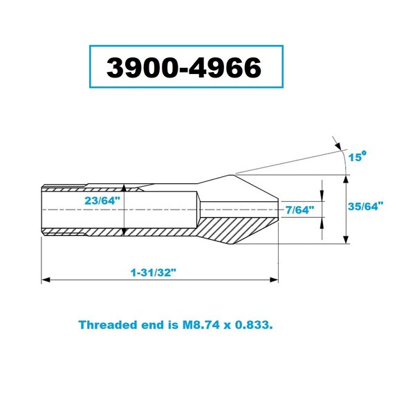 H & H Industrial Products W10 Collet 7/64" - 3900-4966