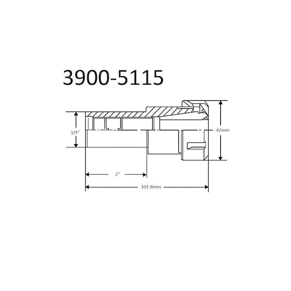 Hhip 3/4 X 2" ER-25 Straight Shank Chuck Extension - 3900-5115