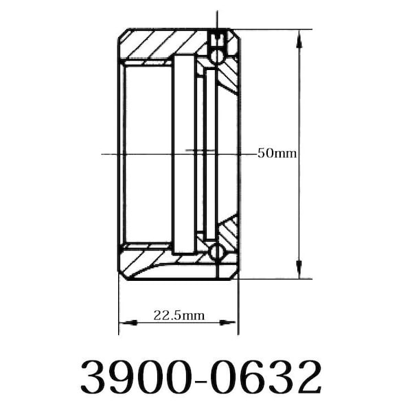 Hhip UM-Type M40 X 1.5 ER-32 Collet Chuck Nut - 3900-0632
