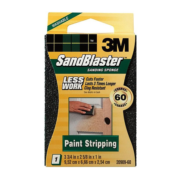 Esponja de lijado SandBlaster de 3M 3-3/4" x 2-5/8" x 1", grano 60 - 20909-60