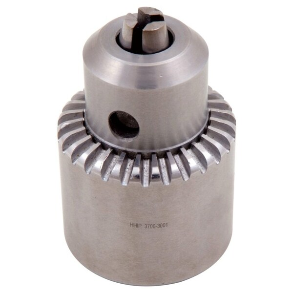 H & H Industrial Products 3/64-3/8" (1-10mm) JT2S Stainless Steel Drill Chuck With Key - 3700-3001
