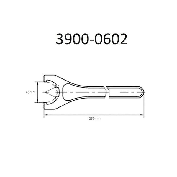 Hhip 45mm ER-32 Slotted Wrench For ER Chuck Nuts - 3900-0602