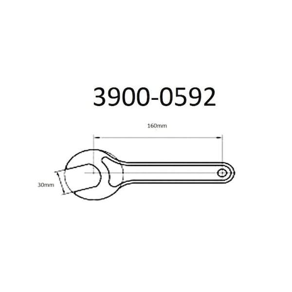 Hhip 30mm ER-20 Collet Chuck Wrench For Hex Nut - 3900-0592