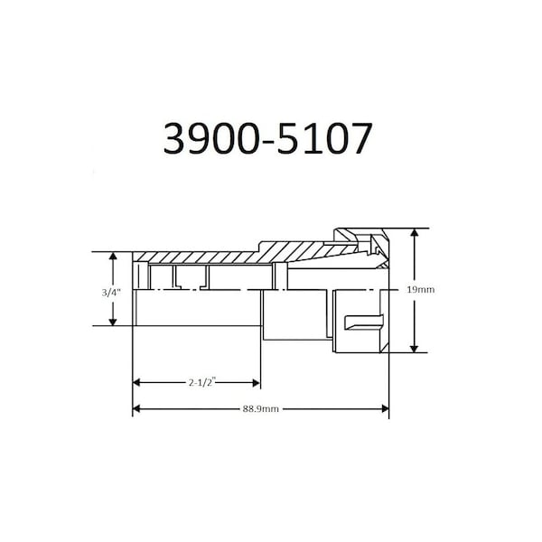 Hhip 3/4X2-1/2" ER-11 Straight Shank Collet Chuck - 3900-5107