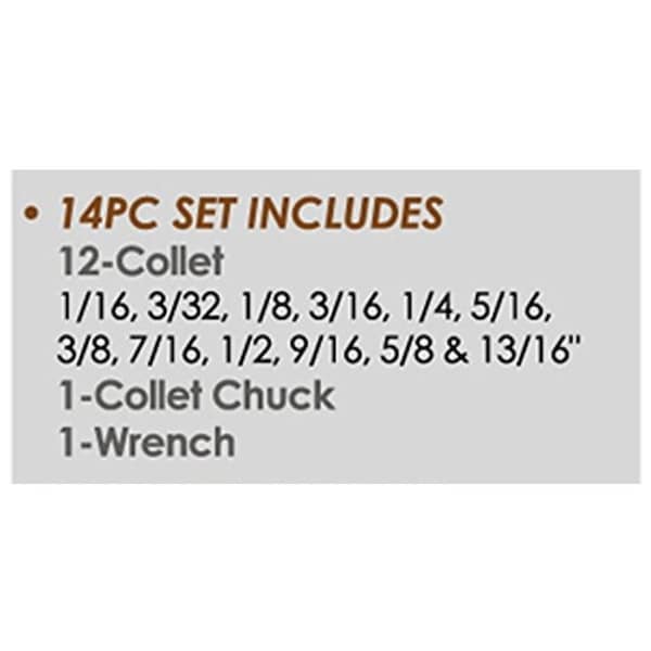 Hhip ER-32 NMTB #40 14 Piece Spring Collet Chuck Set - 3900-0505