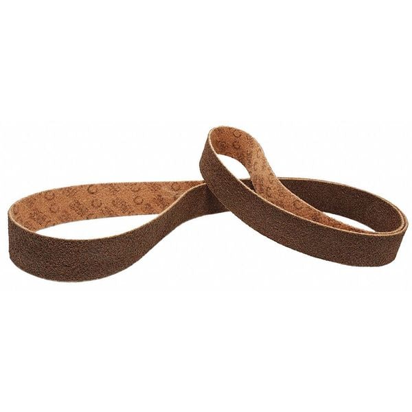 Cinturón de lijado Scotch-Brite, 4 pulgadas de ancho, 24 pulgadas de longitud, Mezcla de recubrimiento/no tejida, Óxido de aluminio, Grueso, SC-BS, Café - 7000120599