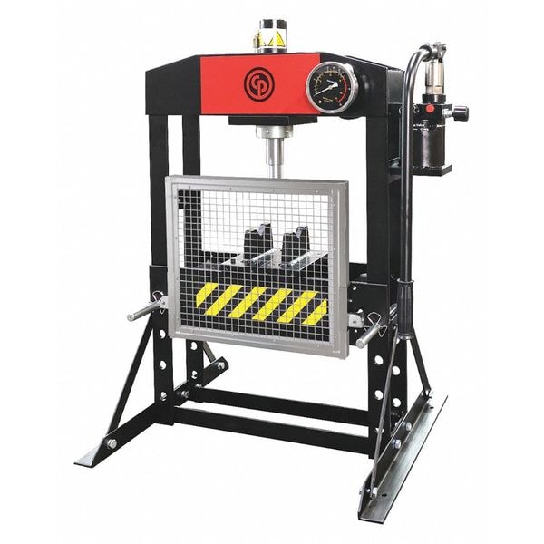 Chicago Pneumatic Air Pump Workshop Press, 15 Ton (15T), High Capacity, Durable, Robust Steel Frame - CP86151