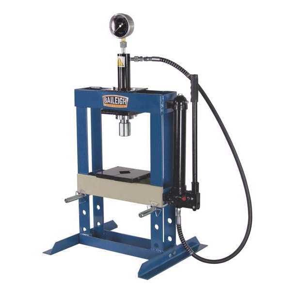 Baileigh Industrial Hydraulic Press, 10 t, Manual Pump, 36 In - HSP-10H
