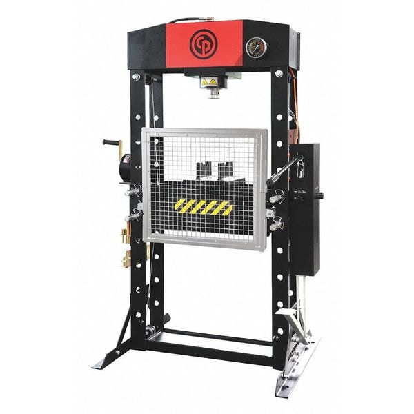 Chicago Pneumatic Air Pump Workshop Press, 50 Ton (50T), High Capacity, Durable, Robust Steel Frame - CP86501