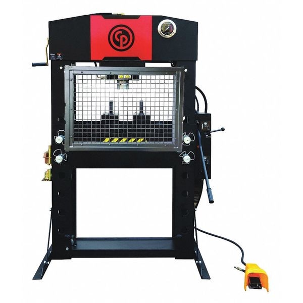 Chicago Pneumatic Air Pump Workshop Press, 100 Ton (100T), High Capacity, Durable, Robust Steel Frame - CP86101