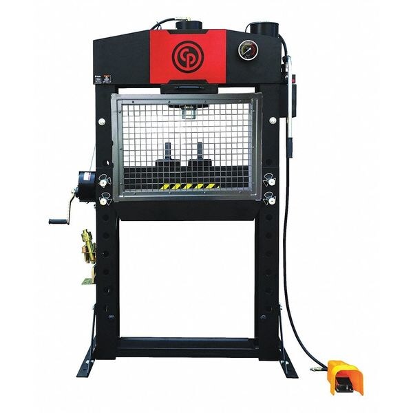 Chicago Pneumatic Air Pump Workshop Press, 75 Ton (75T), High Capacity, Durable, Robust Steel Frame - CP86751
