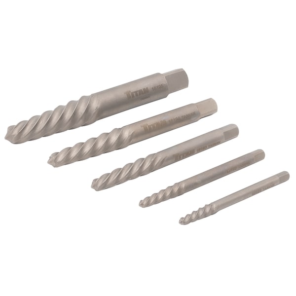 Titan 5 Pc. Screw Extractor Set (7/64", 9/64", 19/64", 1/4", 5/32") - 85500