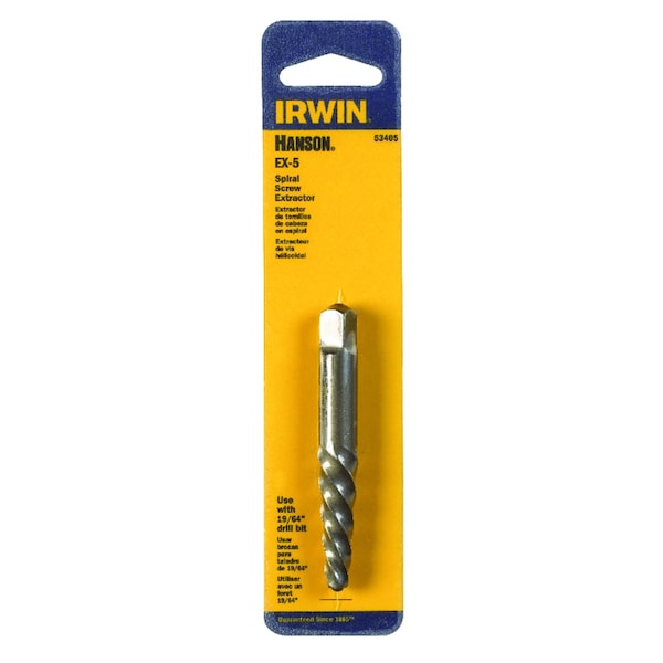 Irwin Irwin Hanson 19/64 in. X 19/64 in. D Carbon Steel Spiral Screw Extractor 7 in. 1 pc - 53405