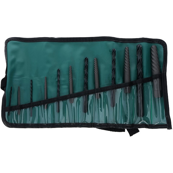 Chicago-Latrobe Screw Extractor/Black Jobber Drill 12pc Set 800 C/L #1-#6 Extractors; 5/64, 7/64, 5/32, 1/4, 17/64 Drill - 65040