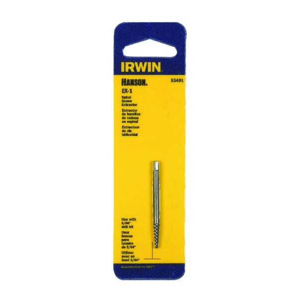 Irwin Irwin Hanson EX-1 Carbon Steel Spiral Screw Extractor 5.4 in. 1 pc - 53401