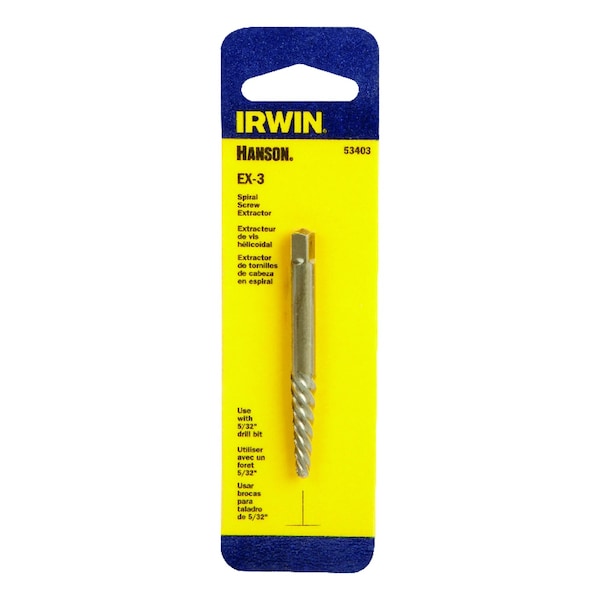 Irwin Irwin Hanson EX-3 Carbon Steel Spiral Screw Extractor 6 in. 1 pc - 53403