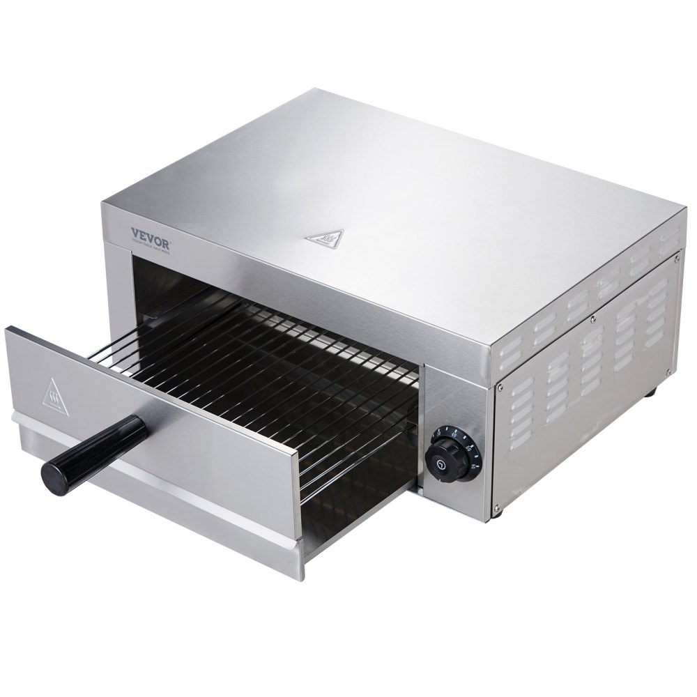 VEVOR Electric Countertop Pizza Oven 12-inch, 1500W Commercial Pizza Oven with 0-60 Minutes Timer, Stainless Steel Pizza Maker with Removable Crumb Tray for Commercial and Home Use, ETL Certified - CTSDPSLBXG1DWGLZUV1