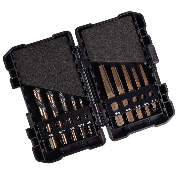R W Thompson KnKut 10 Piece Left Hand Screw Machine Drill & Square Extractor Set - 10KK7-LHSQX