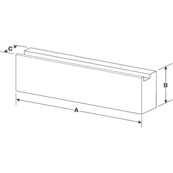 Mitee-Bite Products Steel Jaw Set without Holes, 6in, PK2 - 33066