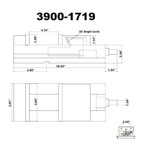 Hhip 4" SUPEr-Lock Vise For NC/CNC Machines - 3900-1719